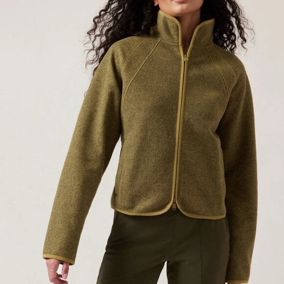 Athleta Jackets & Blazers - 💕Athleta STROLL FLEECE FULL ZIP JACKET XS